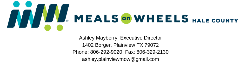 Hale County Meals on Wheels, Inc.